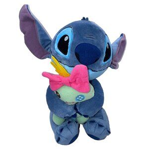 Official Disney Land Store Lilo & STITCH Plush Toy 12" Holding Scrump Plushie